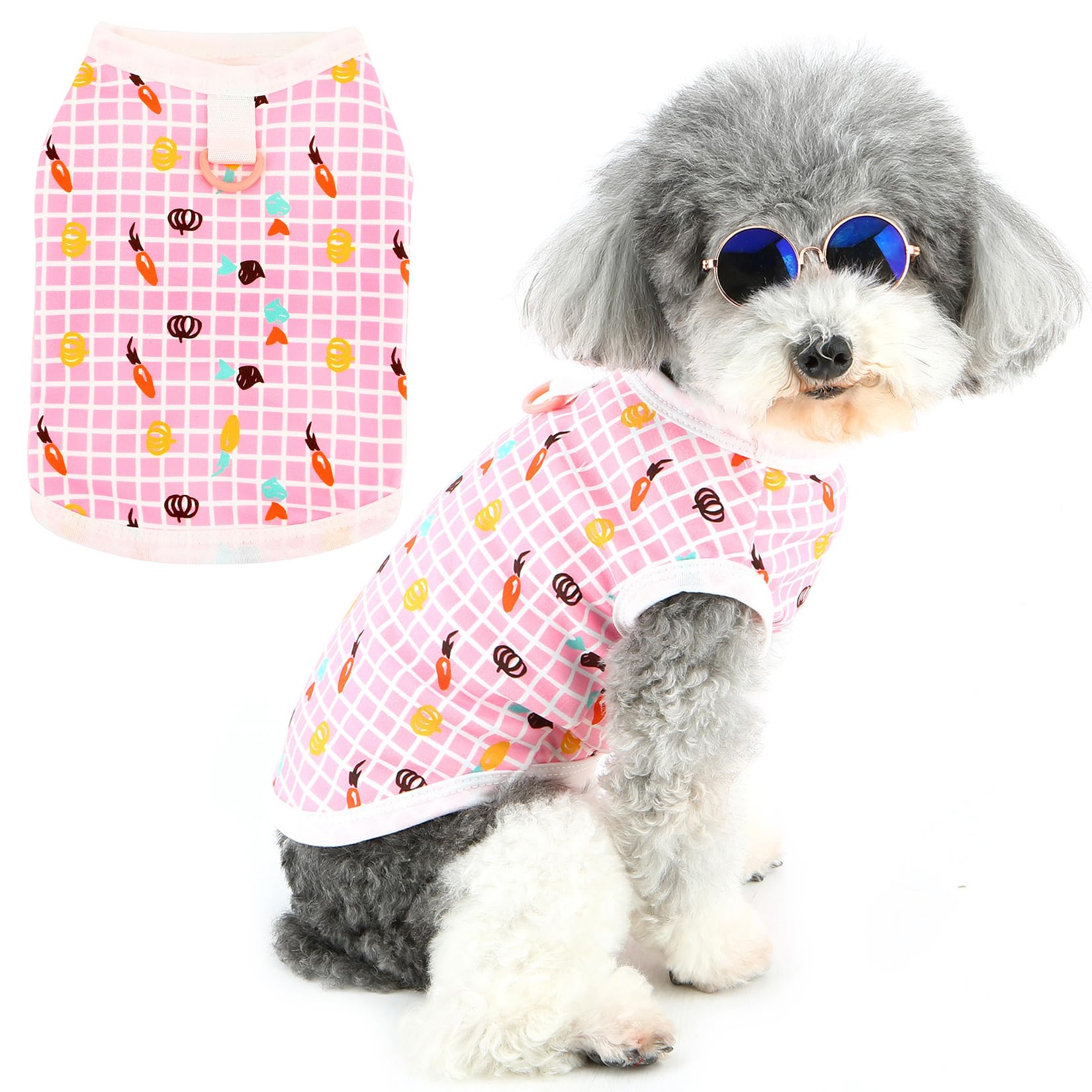 Amazon | ZUNEA 犬 服 小型犬 タンクトップ シャツ 春 夏 おしゃれ